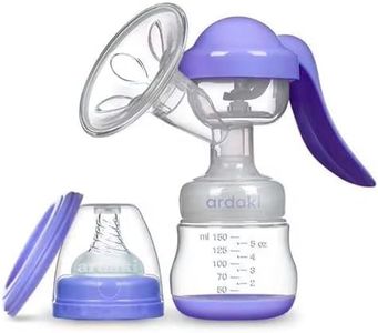 ARDAKI Breast Pump for Feeding Mothers, 3 Level Suction Adjustment, Flexible Silicone Massage Cushion & Ergonomic Handle for Easy & Painless Breast Milk Expression, Manual Breast Pump, BPA Free