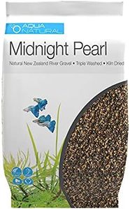 Aqua Natural Midnight Pearl 10lb Gravel Substrate for aquascaping, Aquariums, vivariums and terrariums 2-4mm, Brown, Small