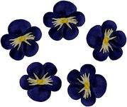 O'Creme Pansy Royal Icing Sugar Flower 1-1/4 Inch - for Cake Decorating - Decorations for Cakes, Cupcake Toppers - Birthday, Wedding, Valentines, Baby Shower - Set of 16