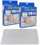 2X Anti Slip Loofah Shower Rug Bath