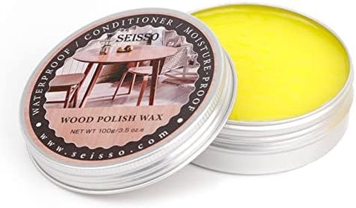 SEISSO Wood Polish Wax, Paste Wax for Wood Finish, Wood Wax Polish, Conditioner, Cleaner, Restorer, Furniture Polish for Wooden Floors, Cabinets, Tables, Doors