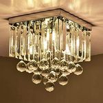 Vikas Light Crystal Modern Chandeliers Lighting LED Ceiling Light Pendant Bulb Light Fixture, 120cm(Size 12" inch) Diameter and Height :1.6 feet(Transparent)