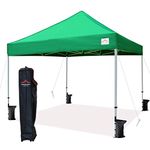 UNIQUECANOPY 10'x10' Pop Up Canopy Tent Commercial Instant Shelter, with Heavy Duty Roller Bag, 10x10 FT Green