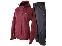 Acme Projects Women's Rain Suit (Jacket + Pants), 100% Waterproof, Breathable, 10000mm/3000gm, YKK Zipper (as1, numeric, numeric_44, regular, regular, Burgundy)