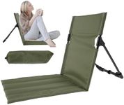 WOTPCRD Folding Beach Chair, 2024 New Camping Chair Outdoor, Portable Foldable Camping Chair with Storage Bag, Lightweight Beach Floor Chair, Beach Lounge Chair for Fishing Barbecues Hiking (Green)