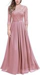 MIUSOL Women's Retro Floral Lace 3/