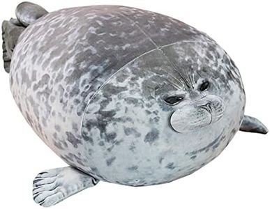 Chubby Blob Seal Plush Toy Pillow Stuffed Ocean Animal Soft Hugging Pillow Dolls Toys Gifts for Kids Boys Girls (60CM/23.6")