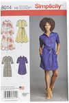 Simplicity 8014 Women's Shirt Dress Sewing Patterns, Sizes 6-14