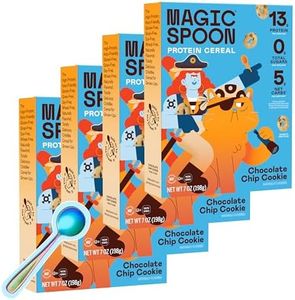 Magic Spoon Cereal, Chocolate Chip Cookie 4-Pack of Cereal + Spoon - Keto & Low Carb Lifestyles, Gluten & Grain Free, High Protein, 0g Sugar
