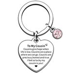 JMIMO Cousin Gifts Cousin Keyring for Women Cousin Birthday Christmas Gifts