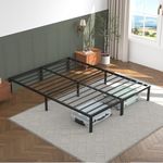 Metal Platforms Bed Frames Queen Size, Natulliy Bed Framess with Heavy Duty, No Box Spring Needed with Storage, Anti Noise Foam Stickers, Easy Assembly,Queen Size