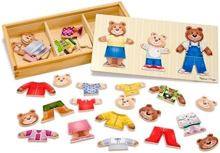 Melissa & Doug Wooden Bear Family Dress-Up Puzzle | Puzzles | Wooden Toy | 3+ | Boy or Girl