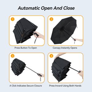 TechRise Compact Windproof Umbrella – Lightweight Travel Design