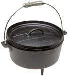 Old Mountain 78214 Cast Iron Dutch Oven with Feet, 4 Quart