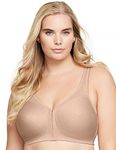 Glamorise Women's MagicLift Front Close Posture Support Bra, Cafe, 50C