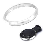 Key Fob Ring Cover, Akozon Aluminum Smart Key Fob Ring Rim Trim Cover Replacement for MINI R55 R56 R57 R58 R59 R60(Silver)