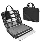 ARVOK 15 15.6 16 Inch Laptop Sleeve Case with Strap, Notebook Computer Briefcase Carrying Bag for HP/Dell/Lenovo/Asus/Acer, Black, 13.3