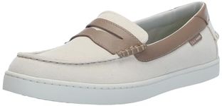 Cole Haan Men's Nantucket Penny Txt Loafer, Natural Canvas/Dk Latte/Ivory, 9 UK