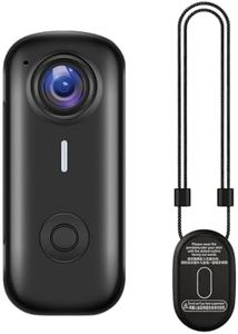 Glaeptio Mini WiFi Action Camera, FHD 1080P Wide Angle Water Proof POV Wearable Body Cam Camcorder Video Recorder with Magnetic Hanging Rope for Vlogging Travel