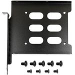 2.5" to 3.5" Hard Drive Tray Holder for PCI SSD HDD Metal Mounting Bracket Adapter (Steel Painted Black)