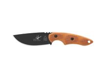 Tops Knives TP3PR02: 3 Pointer Tan Canvas Micarta Fixed blade - Black Kydex/Belt Loop Sheath