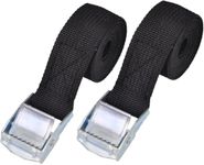 2PCS Cam Buckle Lashing Straps, 2.5CMX1M, 2.5CMX2M Metal Cam Buckle Tie Down Straps Fastening Straps Ratchet Tensioning Belts Roof Rack Straps for Luggage Trailer Trucks Motorcycle Car