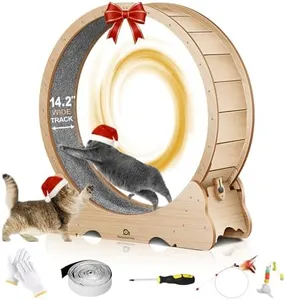 Naviconvex Cat Wheel, 48" XL Large Cats Exercise Running Wheel, Cat Treadmill for Indoor Cats