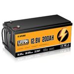 12V 200Ah LiFePO4 Battery Built-in 200A BMS, Deep Cycle Batteries, Grade A Lithium with Low-Temp Protection, Lithium Iron Phosphate Batterien 18000 Cycles for RV, Home Energy Storage, Solar Off-Grid