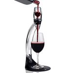 Vinturi V1071 Deluxe Essential Red Pourer and Decanter Tower Stand Set Easily and Conveniently Aerates Wine by The Bottle or Glass and Enhances Flavors with Smoother Finish, Black