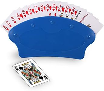 Supporto di Carte da Gioco a Mani Libere, Porta Carte da Gioco per Bambini in Plastica, Blu Playing Card Holder, Titolari di Carte da Gioco per Adulti, Disabili, Anziani