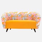 duroflex Meadow Chrome Yellow Palm 2 Seater Loveseat