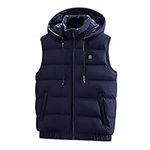 Disnadda Plus Size Mens Hooded Heated Body Warmer 9 Heating Zones 3 Heated Control Outdoor Winter Coat Hiking & Outdoor Recreation Vests Electric Puffer Jacket Usb Charging Gilet