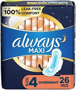 Always Maxi Pads with Flexi-Wings, Overnight, 26 Count