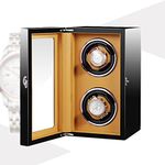 Automatic Watch Winder with Quiet Mabuchi Motormechanical watch rotating display box (Brown)