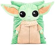 Jay Franco Star Wars The Mandalorian Baby Yoda 3D Snuggle Pillow - Super Soft – Measures 15 Inches (Official Star Wars Product)