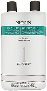 Nioxin Sistema 1 limpiador & cuero cabelludo Terapia normal fino pelo Duo Set 33,8 oz