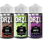 Vape Liquid, 3 x 100ml, Vape Juice, E Cigarette, For Vape Kits, Vape Gifts, Sub Ohm Ecig, No Nicotine, Shortfill, Premium [Fizzy Rola + Lime + VMTO] Flavour E Liquid 70/30 0mg (By Drzl)