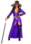 Women's Made of Money Sexy Pimp Costume Medium Purple