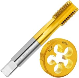 SMJXTOP M16 x 1.0 Metric Tap and Die Set Right Hand,M16 x 1.0mm M2 HSS Machine Thread Tap and Round Die Set