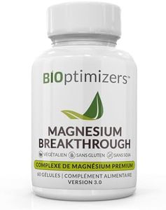 BiOptimizers Magnesium Breakthrough Supplément 3.0 - Contient 7 formes de magnésium : Glycinate, Malate, Citrate, et plus - Supplément naturel pour le sommeil et le cerveau - 60 Gélules