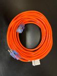 50 Foot 12/3 SJTW Heavy Duty Lighted Outdoor Extension Cord, High Visibility, Flexible to -40°C, 125V 15A 1875W