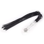 TISVY Horse Whip, Real Leather Tassels Riding Crop Flogger Handle for Equestrian Teaching Training