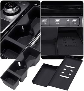 KATORN Cup Holder Insert & Wireless Charging Protective Mat for KIA Sorento 2026 2025 2024 2023 2022 2021, Interior Accessories Cup Holder & Wireless Charger Cover Pad for 2021-2026 Sorento, Black