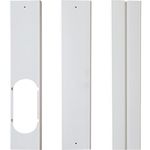 DOITOOL 3pcs Air Conditioner Windshield Plastic Frames Portable Air Condition Wall Mounted Holder Window Dryer Vent Portable Ac Window Kit Balcony Sliding Door Seal Plate Pvc Panel White