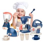 Sobebear Combo Set- Toaster Food Beater Kitchen Appliances Toy, Realistic coffee maker, toaster Oven Kids Kitchen Pretend Play Light & Sounds, Kitchen Machines, Toys for Girls & Boys Age 3+ Years