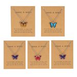 Shining Diva Fashion 5 Pcs Latest Stylish Butterfly Jewellery Necklace Set for Women Pendant Necklace Gifts for Girls (rrsd15817np)(Silver)