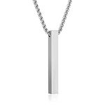 Retebuy Titanium Steel Bar Necklace