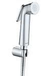 Aquieen ABS Health Faucet Set with 1 Meter SS 304 Shower Tube & Wall Hook (Bell)