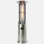 Realglow Heatmaster 15KW Gas Patio Heater Outdoor with Glass Tube - Stainless Steel Patio Heaters for Outdoor Use with Portable Wheels