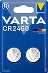 VARTA Batteries Electronics CR2450 Lithium button cell battery 2-pack, Button cells in original blister pack of 2